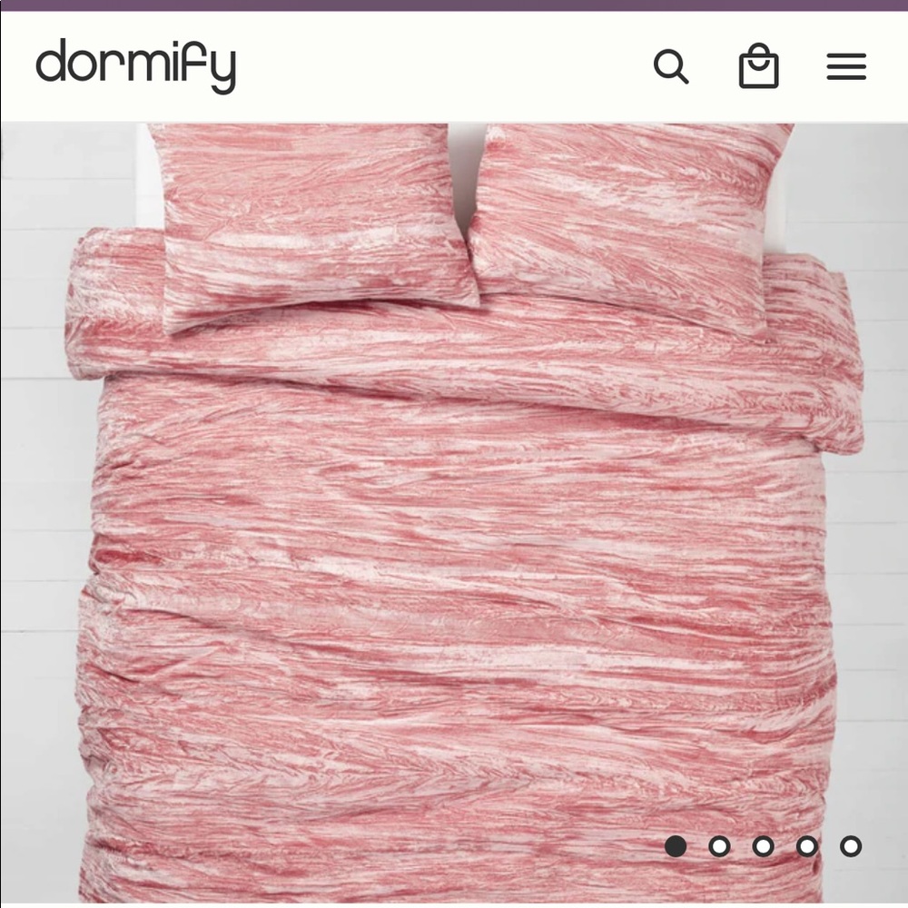 crushed velvet twin/twinxl duvet cover